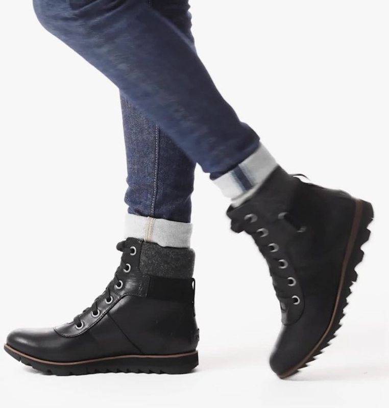 Sorel Dam Snörstövlar Svarta - Harlow™ Conquest Låga - WAL-468795